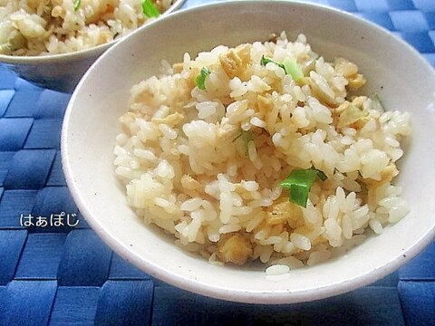 油揚げとザーサイの炊き込みご飯